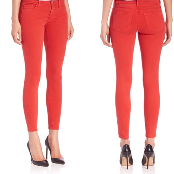 j brand red jeans